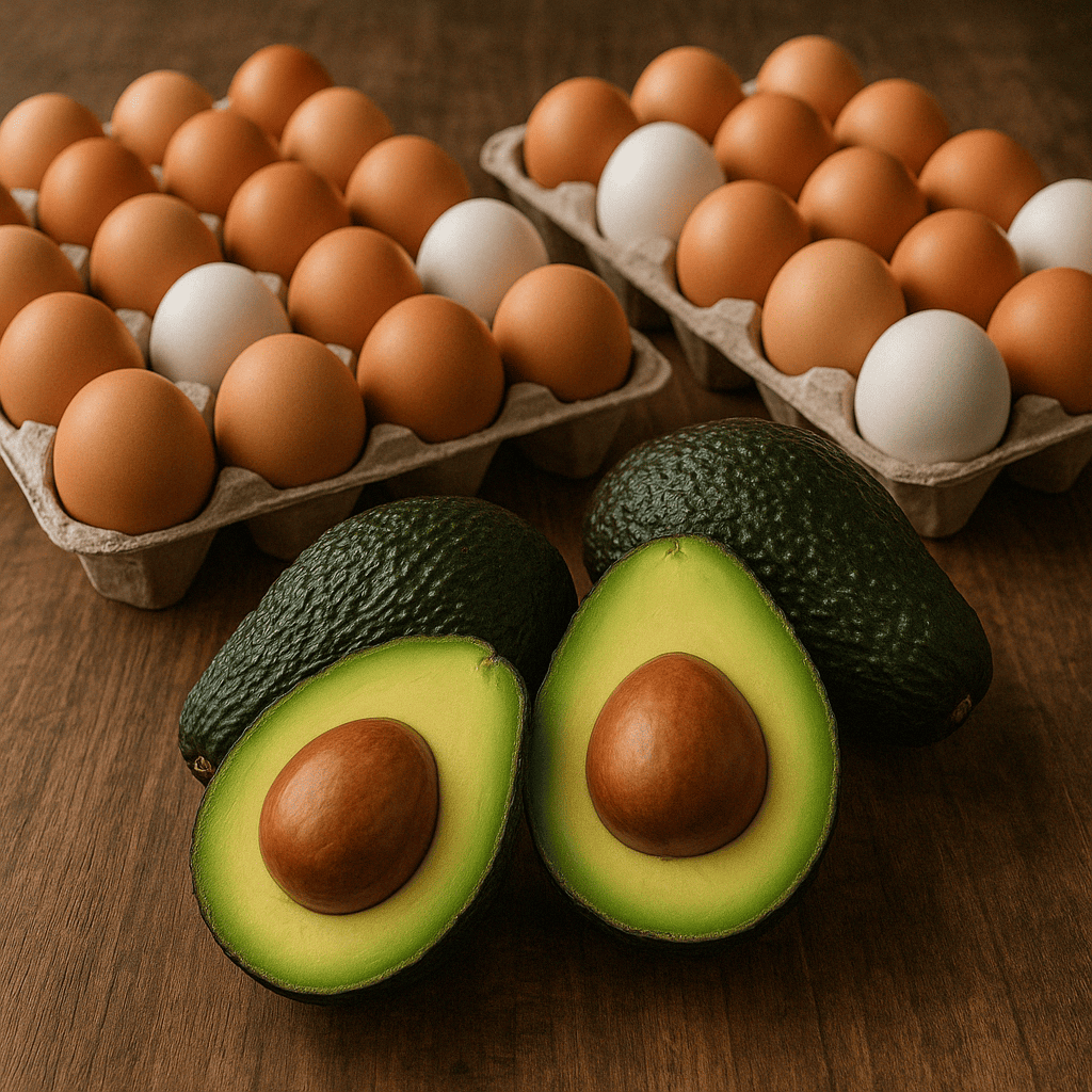 Promoción: 2 kilos de palta hass + 60 huevos de campo